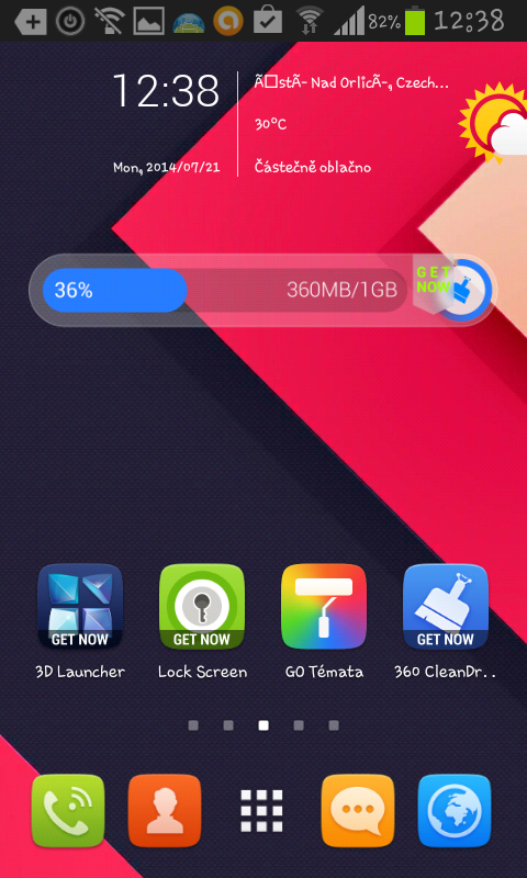 GO launcher – Domovská obrazovka - Android