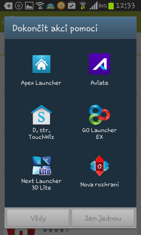 Všechny launchery - Android