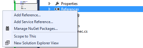 Visual Studio přidat referenci - Soubory v C# .NET