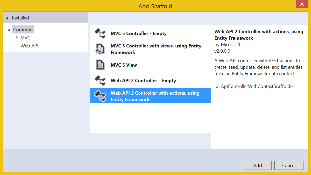 Kontroler pro Web API v ASP.NET Single Page Application - ASP.NET MVC - Single Page Application