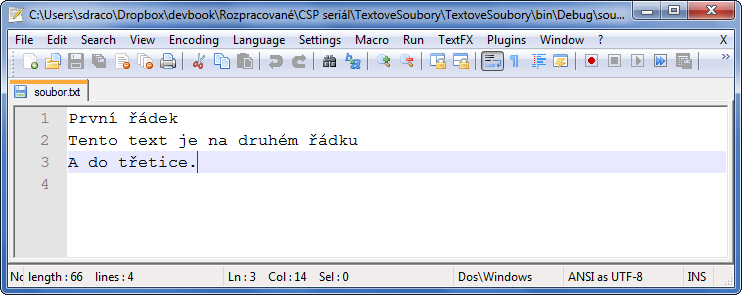 Zápis textových souborů v Visual Basic .NET - Soubory ve VB.NET