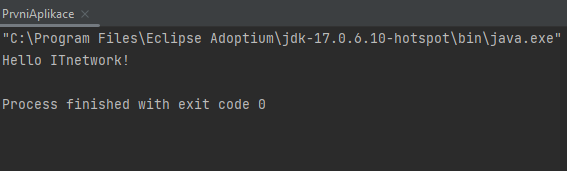 Normální output Mavenu - Základní konstrukce jazyka Java