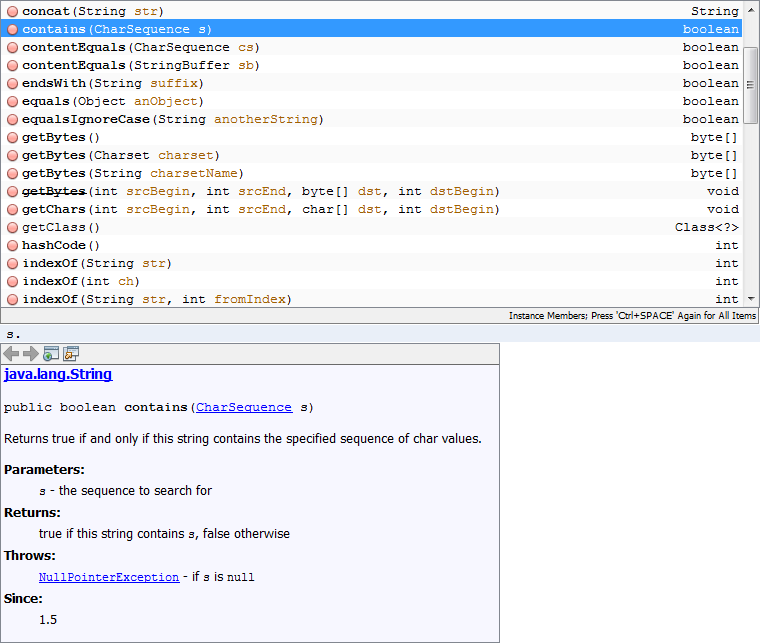 Metody na textovém řetězci string v NetBeans - Základní konstrukce jazyka Java