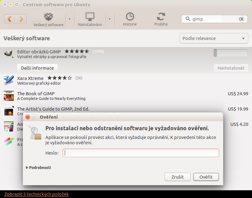 Centrum softwaru pro Ubuntu - Základy Linuxu