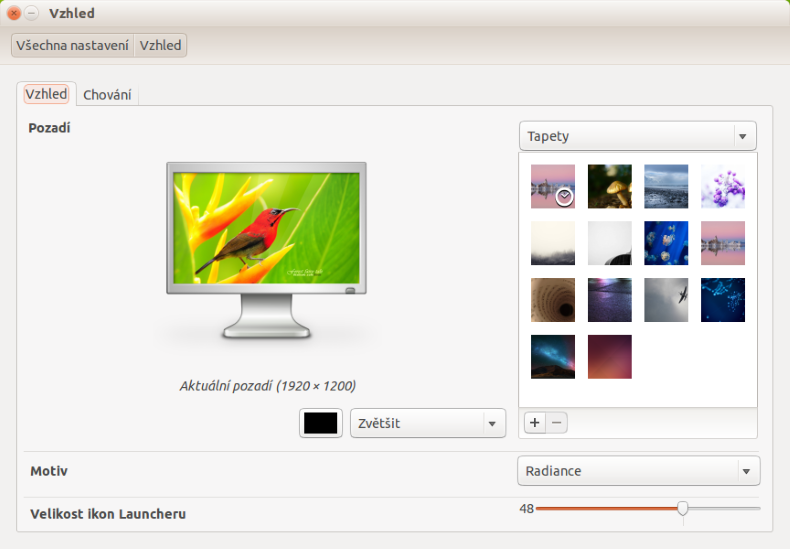 Nastavení vzhledu Linuxu Ubuntu - Základy Linuxu