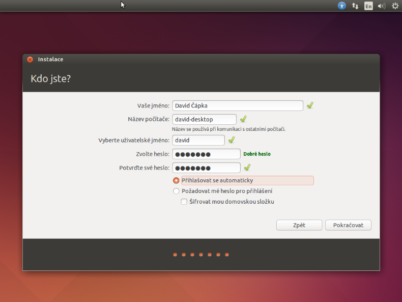 Jméno a heslo v Ubuntu Linuxu - Základy Linuxu