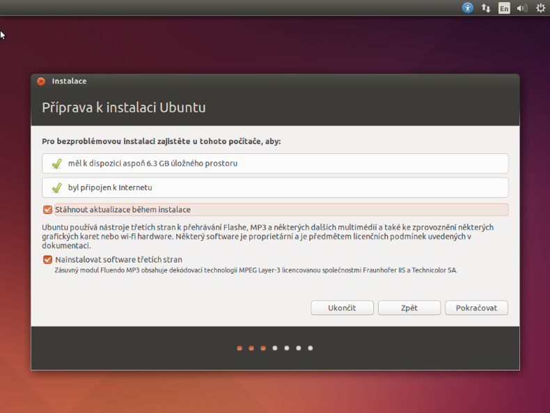 Zahájení instalace Ubuntu Linuxu - Základy Linuxu