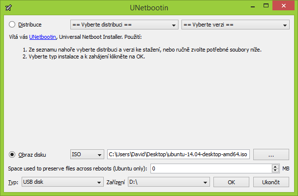 Instalace Ubuntu Linuxu z flash disku pomocí UNetbootin - Základy Linuxu