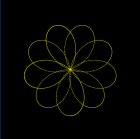 Matematická květina v jazyce Processing