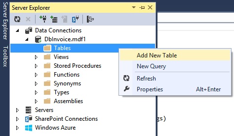 Vytvoření nové databázové tabulky - Databáze v C# - ADO.NET