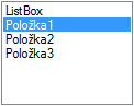 ListBox/Seznam výběru ve Windows forms aplikaci - Windows Forms - Okenní aplikace v C# .NET